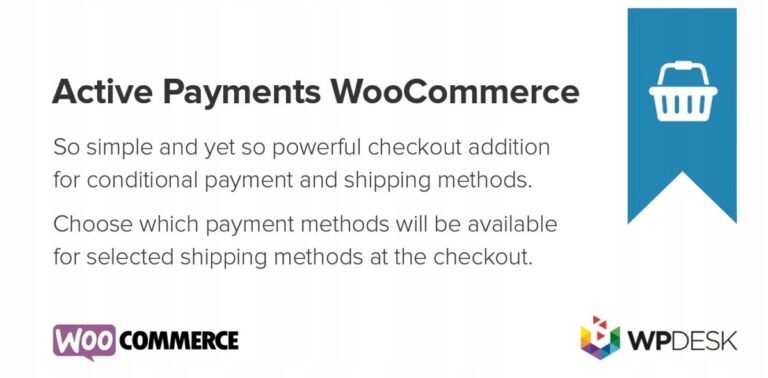 WooCommerce Active Payments [metody płatności] + 7999 WTYCZEK WORDPRESS
