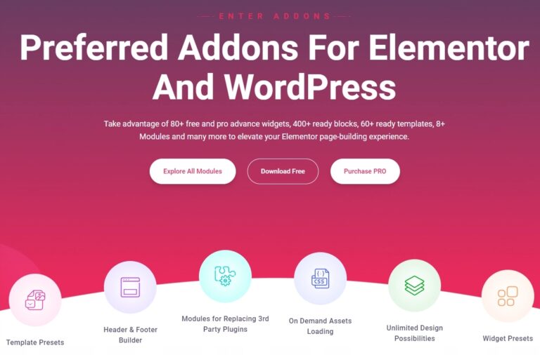 Enter Addons Pro [500 bloków 170 szablonów więcej] + 7999 WTYCZEK WORDPRESS