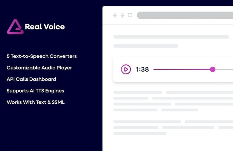 Real Voice AI Text to Speech Plugin for WordPress