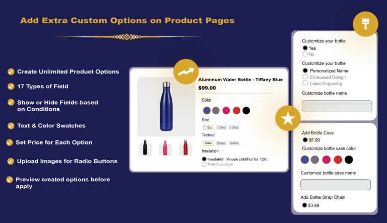 Extra Custom Product Options for WooCommerce