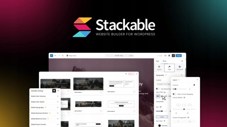 Stackable Gutenberg Blocks Premium [zestaw bloków] + 7999 WTYCZEK WORDPRESS