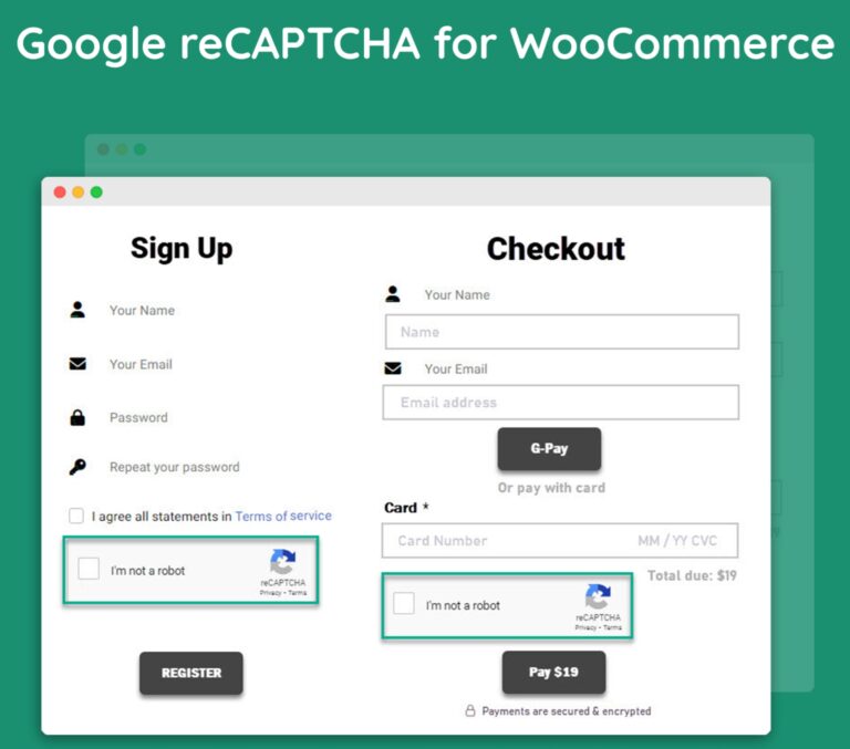 reCAPTCHA Plugin for WooCommerce