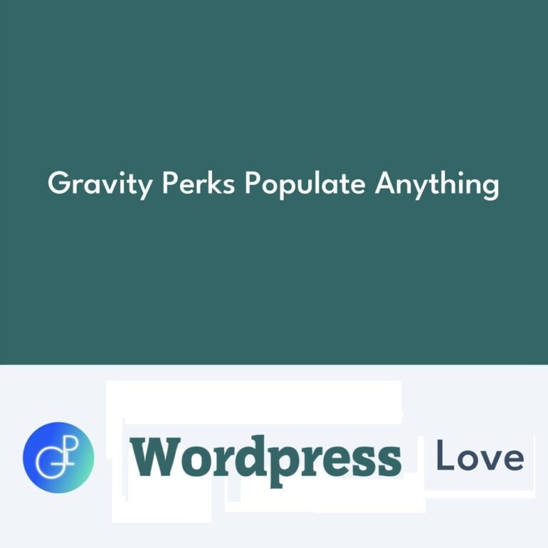 Gravity Perks Populate Anything [formularze]