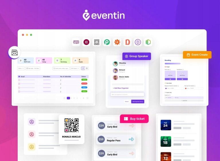 Eventin Event Manager | WTYCZKA DLA WORDPRESS | system Event Ticketing WOO