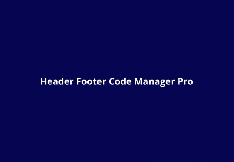 Header Footer Code Manager Pro [fragmenty kodu]