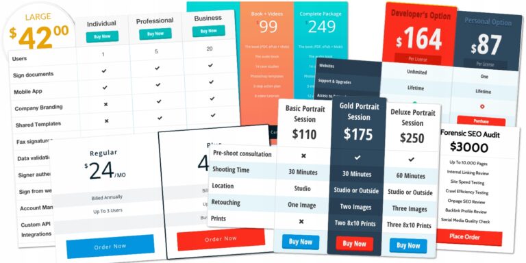 Go Pricing Responsive Pricing Tables [TABELE]
