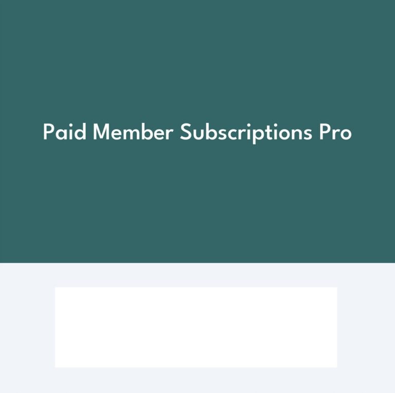 Paid Member Subscriptions Pro
