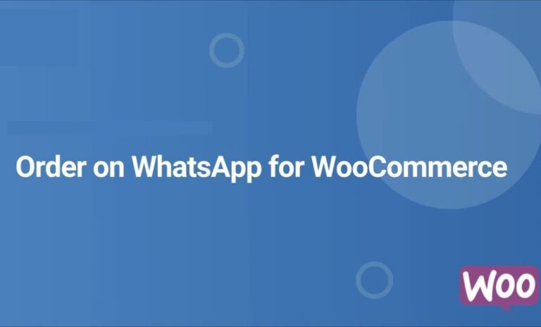 Progos WooCommerce Whatsapp Order [zamówienia]