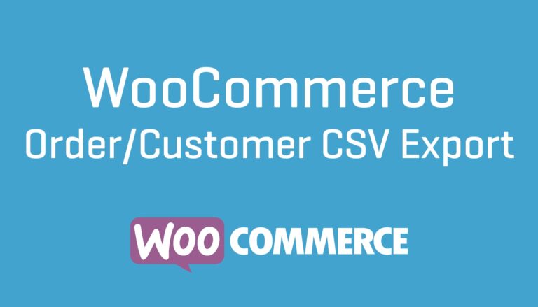 WooCommerce Orders & Customer Exporter